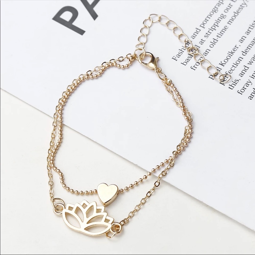 LOTUS ♡ GOLD Layered Bracelet GIFT SET - Picture 6 of 7